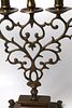 A five-reed lamp for a synagogue, Poland , the body of the lamp is decorated with open flora Image - 8