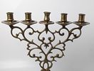 A five-reed lamp for a synagogue, Poland , the body of the lamp is decorated with open flora Image - 9