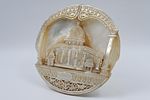 Decorated seashell work - Dome of the Rock. Land of Israel, early 20th centuryAn elliptical Image - 2