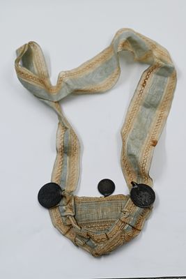 Amulet in original pouch, Europe. 19th century 
Amulet for protection and healing of the 