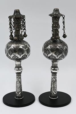 A pair of pomegranates for a Torah book - prize 
A pair of pomegranates for a Torah book. 
