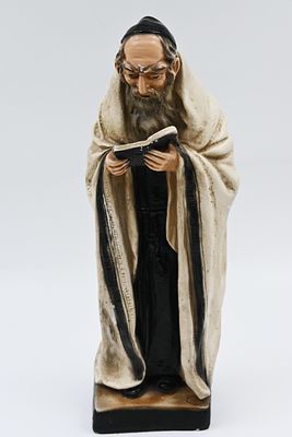 A Jew - porcelain statue - Europe 
Porcelain statue, a figure of a Jew praying in a siddur. The 