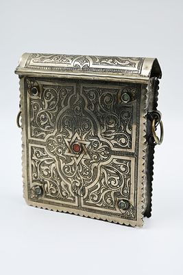 A Sefer Torah storage, Moroccan. Handmade, an artist's work that combines engraving work. The 