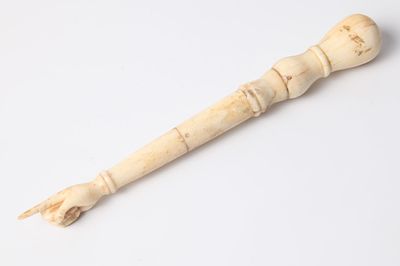 Torah scroll finger made of "precious white material" , Europe, 19th century, decorated with 