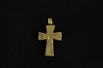 A Late Byzantine Gold Cross Pendant with Garnet Inset, 16th Century. 
The cross, with its Image - 1