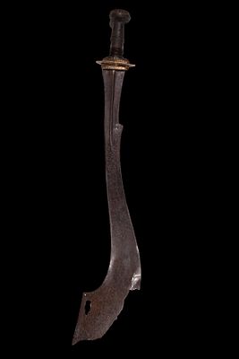 A Saudi Arabian Curved Steel Sword, Late 18th- Early 19th Century. A steel sword with a 