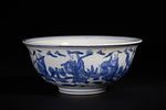 A Chinese Blue and White 'Eight Immortals' Bowl, Wanli Mark. A Chinese blue and white porcelain Image - 2