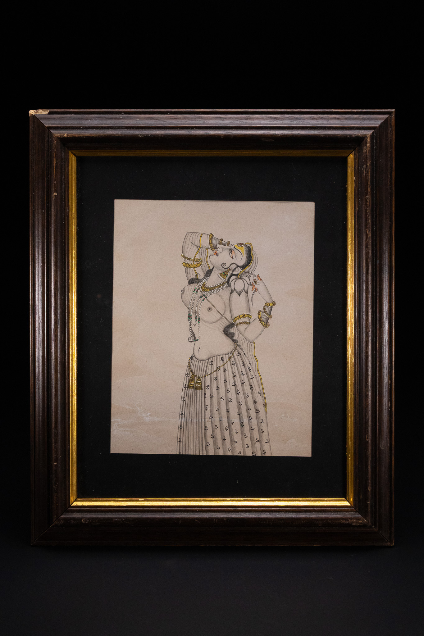 AN INDIAN RAJASTHAN SCHOOL 'PORTRAIT OF A NAYIKA', 20TH CENTURY.