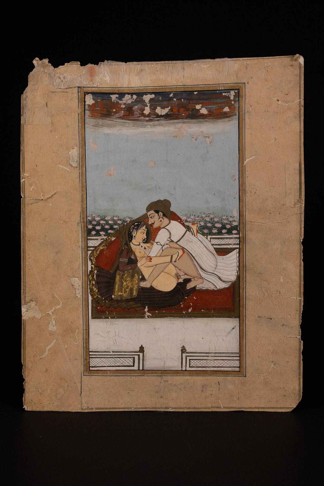 RAJASTHAN SCHOOL, 18TH/19TH CENTURY, 'AN EROTIC SCENE FROM THE KAMA SUTRA'.