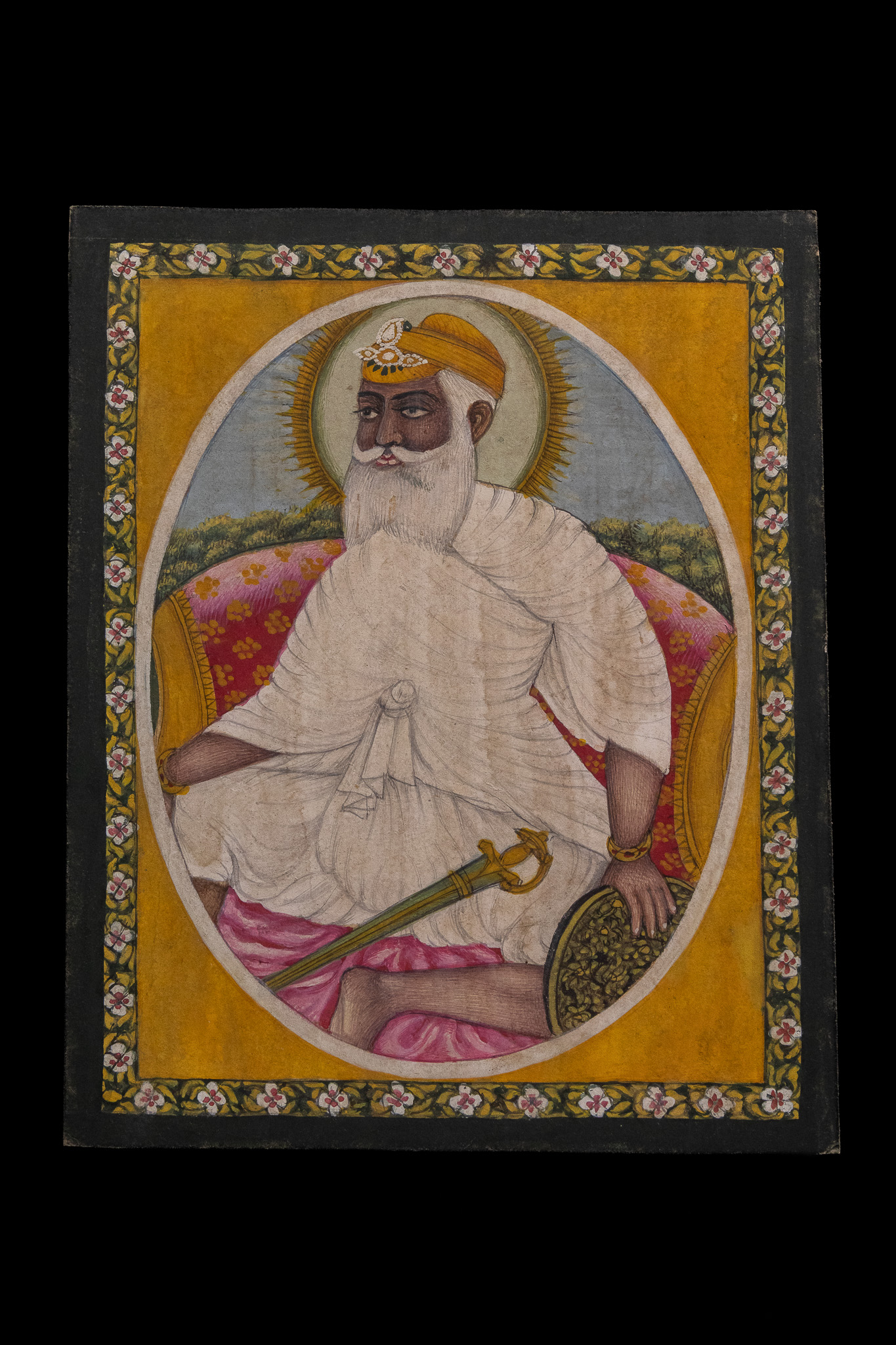 ATTRIBUTED TO THE SIKH SCHOOL, PORTRAIT OF BABA ALA SINGH OF PATIALA, 19TH CENTURY.