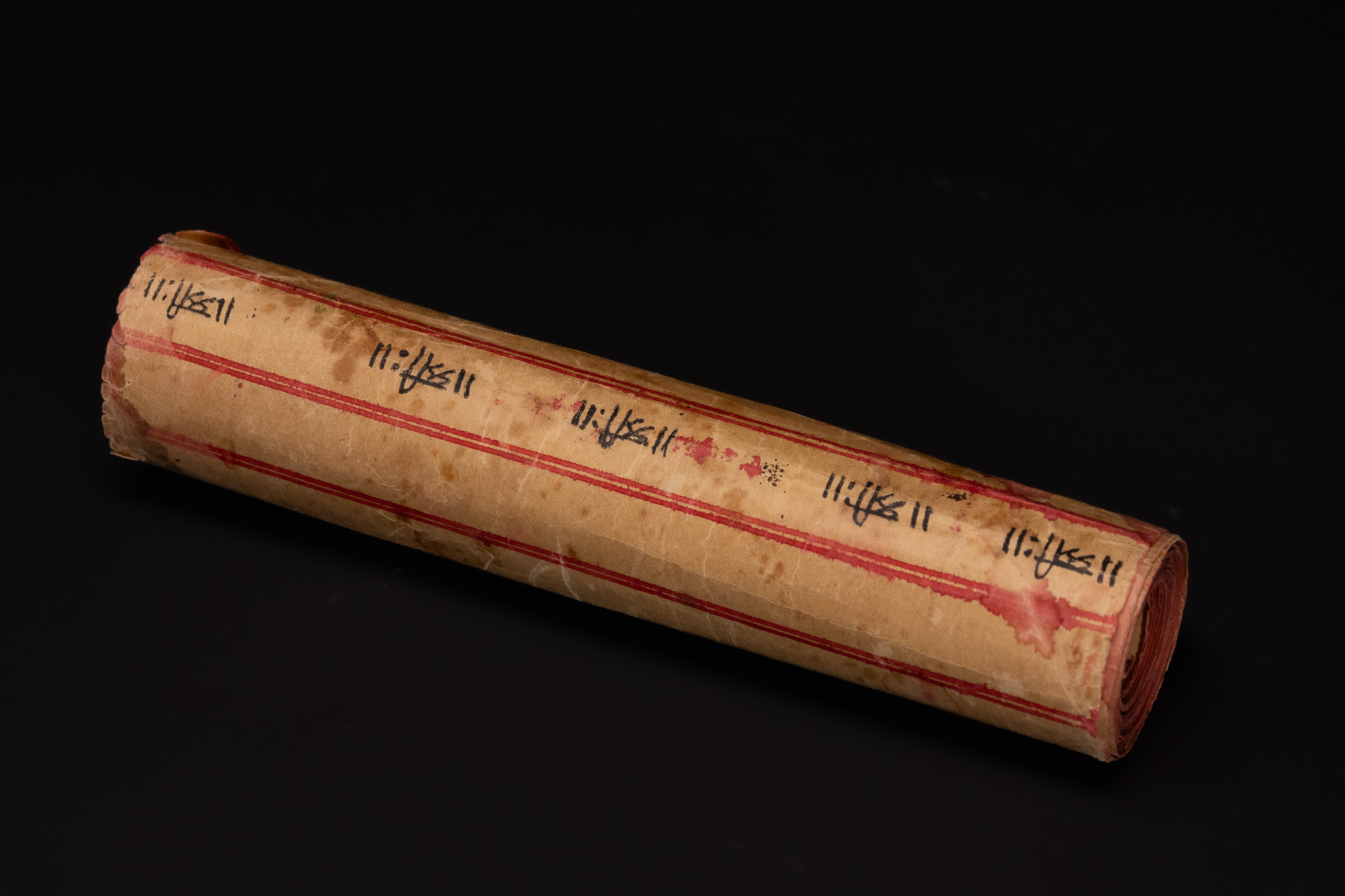 AN INDIAN JANAM KUNDLI ASTROLOGICAL MANUSCRIPT SCROLL, 19TH CENTURY.