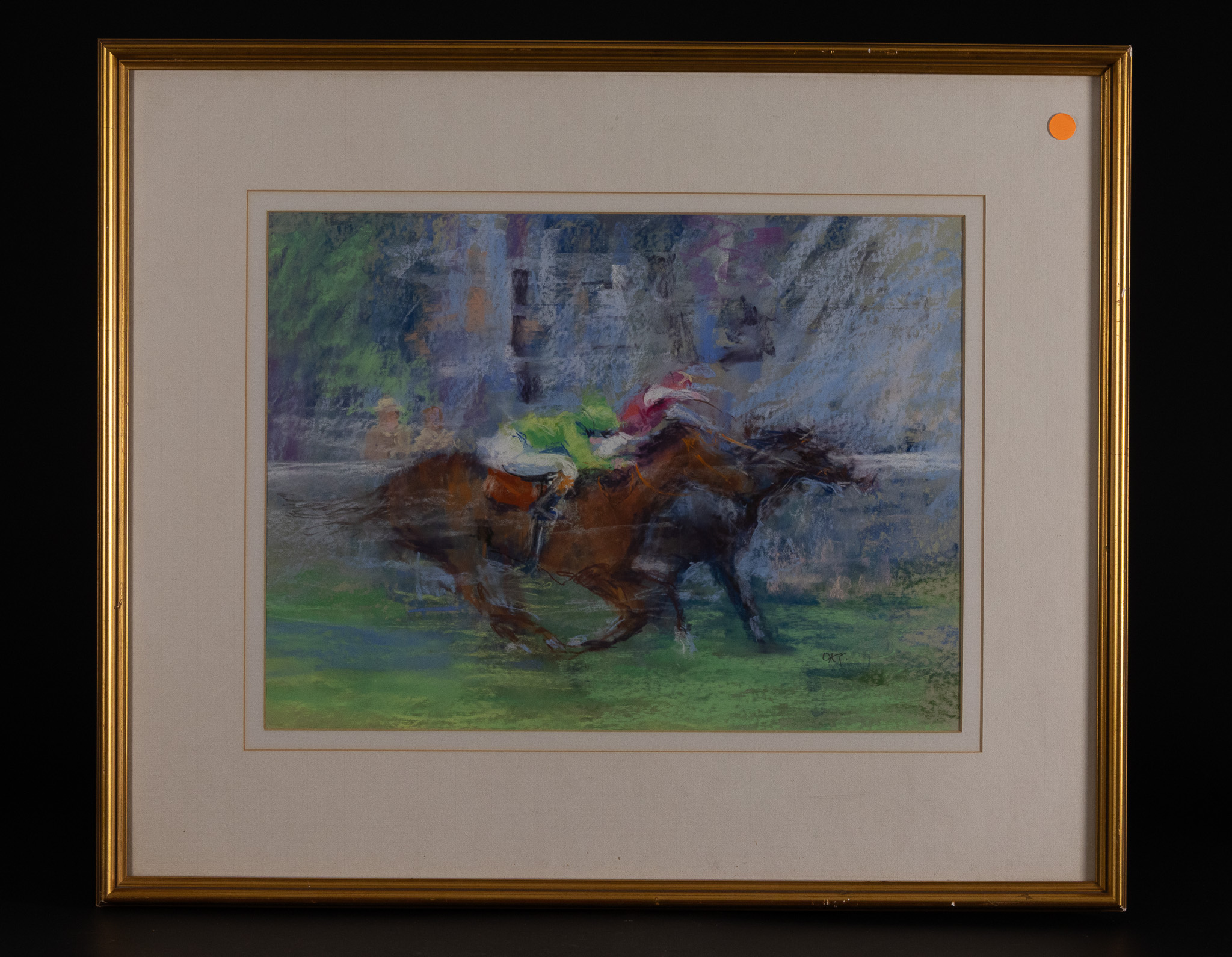 CONSTANCE HALFORD-THOMPSON (BRITISH, B. 1944), AJDAL HOLDING OFF NORELOOS, JULY CUP 1987..