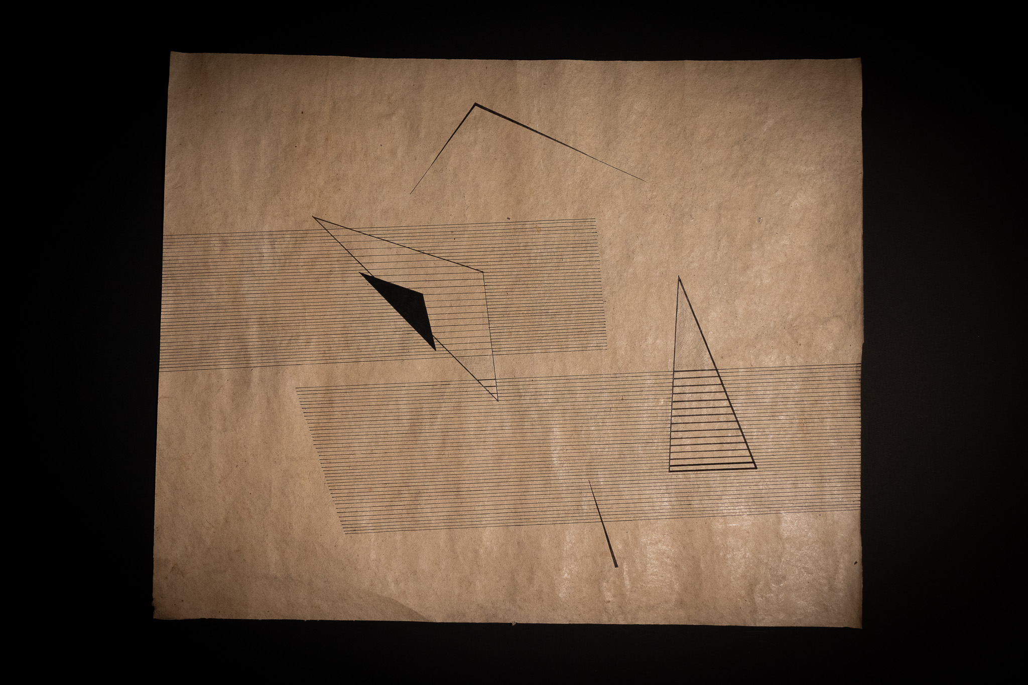 NASREEN MOHOMADI, MINIMALIST GEOMETRIC ABSTRACTION, INK ON PAPER