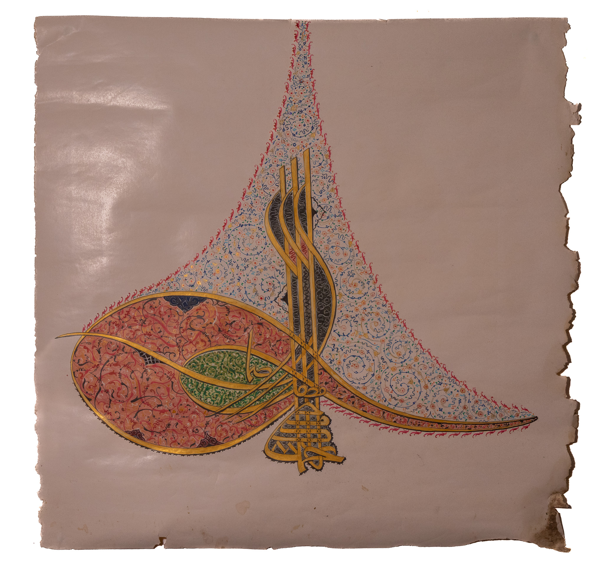 OTTOMAN SCHOOL, 16TH CENTURY, 'THE TUGHRA OF SULTAN SULEIMAN THE MAGNIFICENT'.