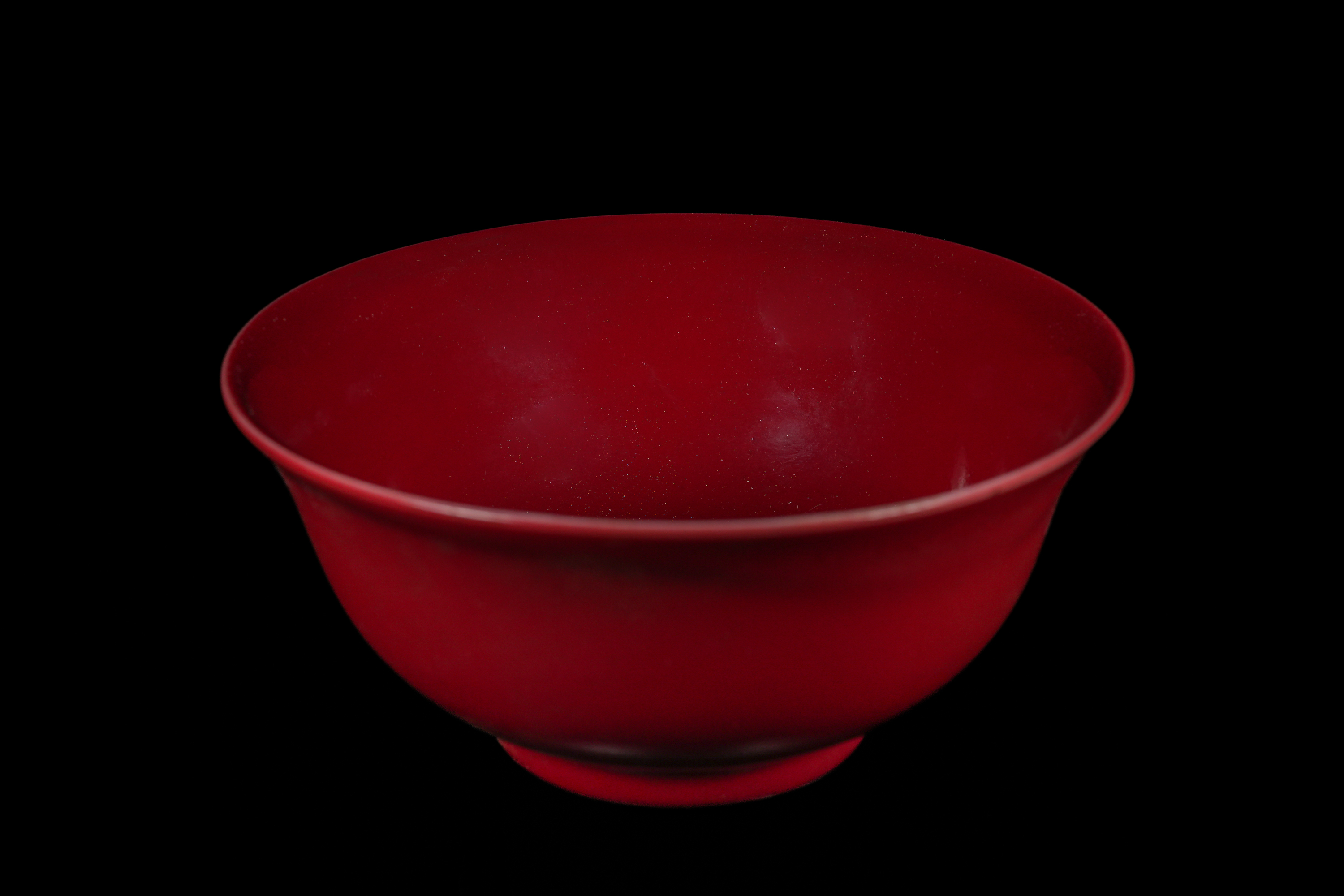 A Chinese Monochrome Red-Glazed Porcelain Bowl, Yongzheng Mark