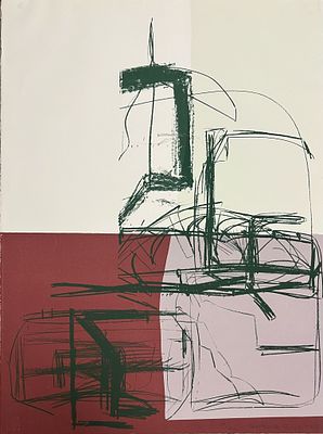 משה קופפרמן 
ללא כותרת 1989 
ליטוגרפיה ישנה ואיכותית 
חתום וממוספר ביד האמן.