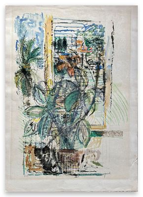 יחזקאל שטרייכמן, ליטוגרפיה, 91x63 ס״מ, חתום