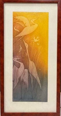 ליטוגרפיה ישנה ואיכותית 
ממוסגרת עם זכוכית מט 
חתומה וממוספרת ביד האמן