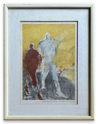 הדפס ממוסגר, 34.5x27.5 ס״מ כולל המסגרת