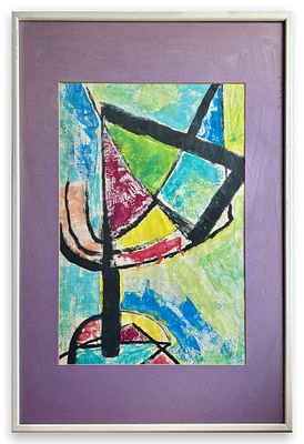 גואש על נייר, 100x70 ס״מ כולל המסגרת