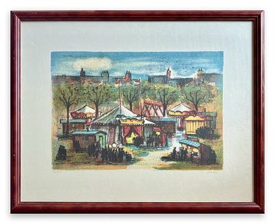 ליטוגרפיה, 55x69 ס״מ כולל המסגרת, חתום