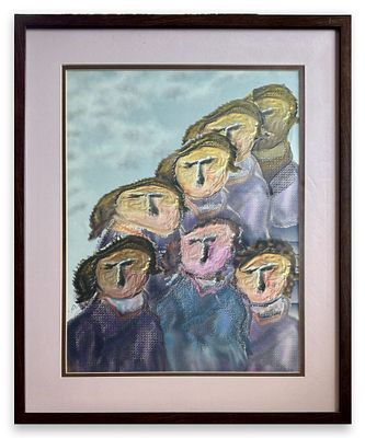 הדפס איכותי ממוסגר, 68x56.5 ס״מ כולל המסגרת, חתום