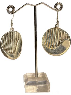 עגילי כסף, 3.5 ס״מ ללא התפס, משקל כולל 14 גרם, חתום 925 אלקטרופורמינג