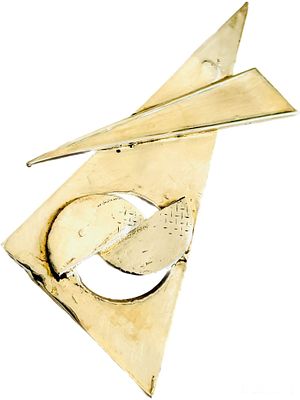 סיכה כסף, 9.8x4.3 ס״מ, 13.23 גרם, חתום 925 אלקטרופורמינג