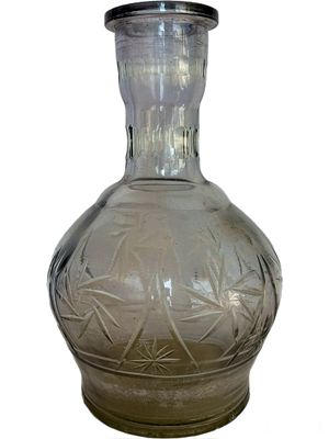 בקבוק או כד, זכוכית סגלגלה עבה, 26x14 ס״מ