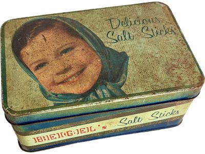 קופסת פח ביגל ביגל, 10.5x16x6.5 ס״מ, חלודה