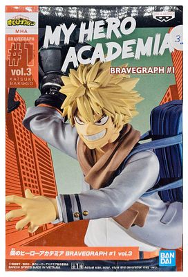 פסלון אספנות בדמות קאטסוקי באקוגו, מתוך הסדרה my hero academia, חדש באריזה