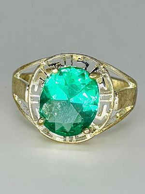 טבעת כסף 925 משובצת, מידה 8, חתומה