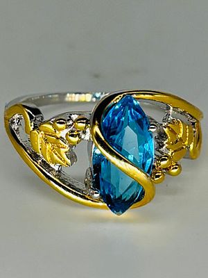 טבעת כסף 925 משובצת, מידה 7.75, חתומה