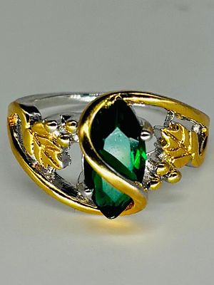 טבעת כסף 925 משובצת, מידה 6.75, חתומה