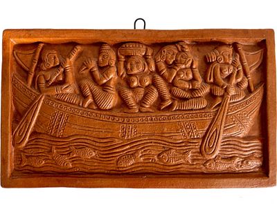 תבליט טרה קוטה לתליה, 12x21x1 ס״מ