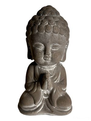 פסלון נזיר בודהיסטי מגולף באבן, 10x6x5 ס״מ