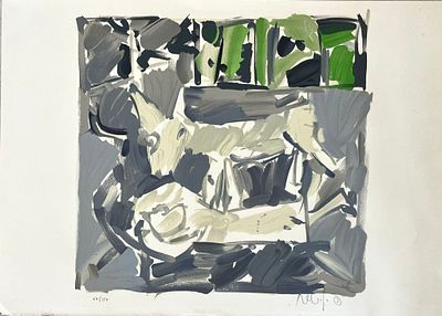 פנחס ליטבינובסקי 
"מופשט" 
ליטוגרפיה ישנה ואיכותית 
חתום וממוספר ביד האמן