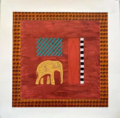 אליעז סלונים 
"פילים" 
ליטוגרפיה ישנה ואיכותית 
חתום וממוספר ביד האמן