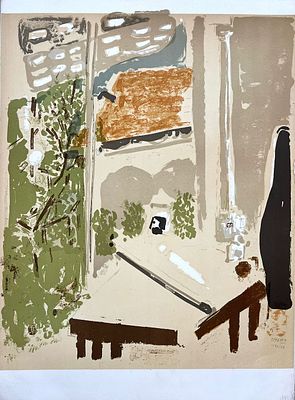 ליליאן קלאפיש 
"מבט אל הרחוב " 
ליטגורפיה ישנה ואיכותית 
חתום וממוספר ביד האמן 