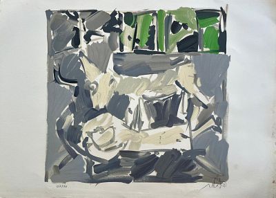 פנחס ליטבינובסקי 
"חמור " 
ליטגורפיה ישנה ואיכותית 
חתום וממוספר ביד האמן