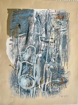 אביגדור סטימצקי 
"מופשט" 
ליטוגרפיה ישנה ואיכותית 
חתום וממוספר ביד האמן