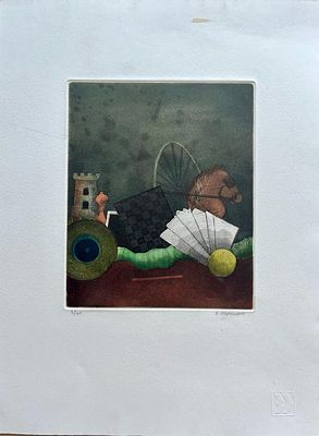 אלי אברהמי 
תחריט ישן ואיכותי 
חתום וממוספר ביד האמן
