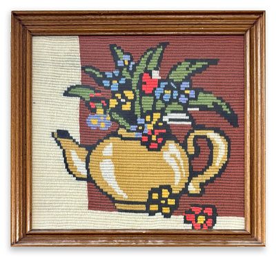 גובלן ממוסגר במסגרת עץ, 42x45.5 ס״מ