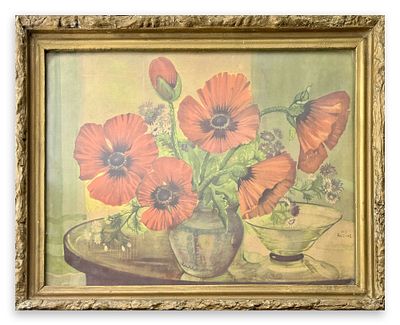 הדפס ממוסגר במסגרת מפוארת, 35x45 ס״מ כולל המסגרת
