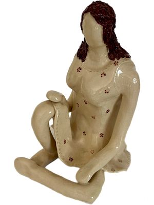 פסל דמות ישן, קרמיקה, 23x17x13 ס״מ