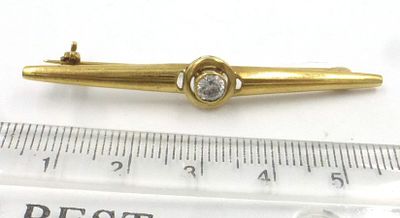 סיכת קבריולט, זהב 14K. עם שיבוץ זירקון, 3.8 גרם