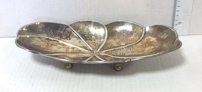 Oval silver bowl, hammered craft. Hazorfim, Israel, 31X14X5 cm, 225 gm