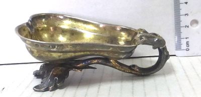 Silver 84 saucer shaped like an eggplant. Tsarist Russia, 1856, 62 gm