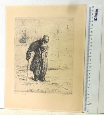 Struck Hermann 1876-1944 - Etching, and old Jewish man. Signed 69/140 inside 22.5X18 cm