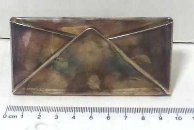 Silver 925 calling cards holder. Hazorfim, Israel, 65 gm